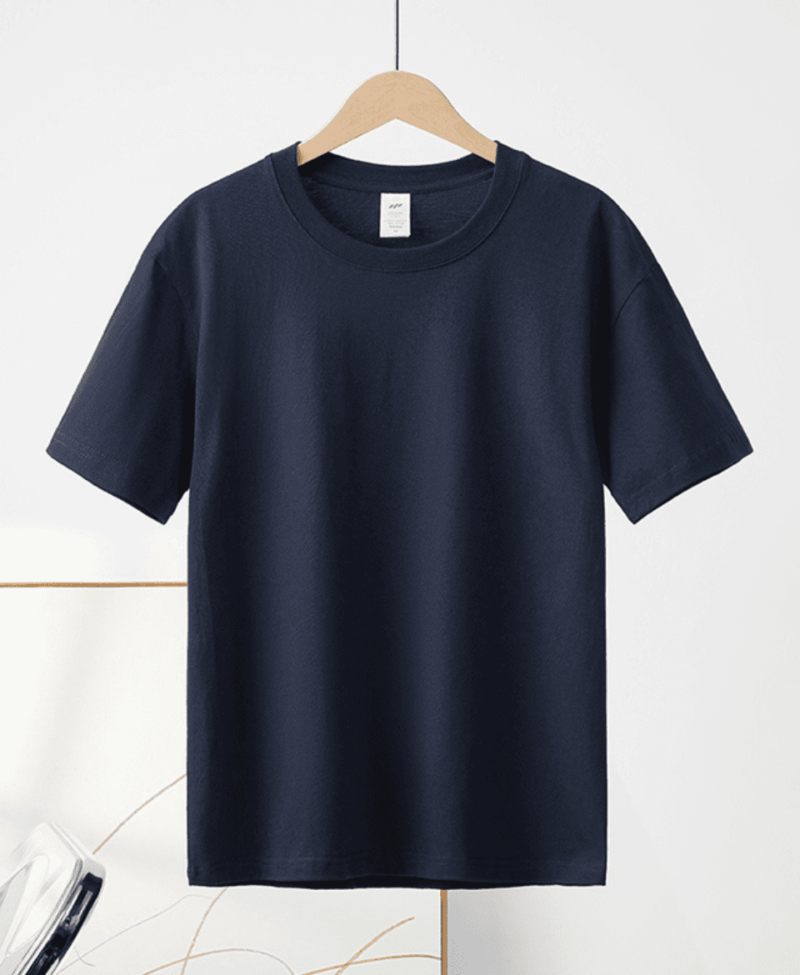 Men Solid Round Crew Neck T-shirt - Image 4