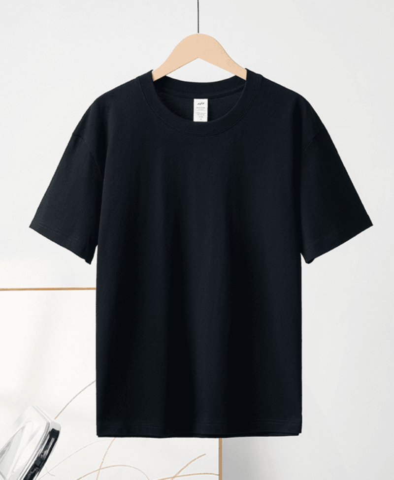 Men Solid Round Crew Neck T-shirt - Image 5