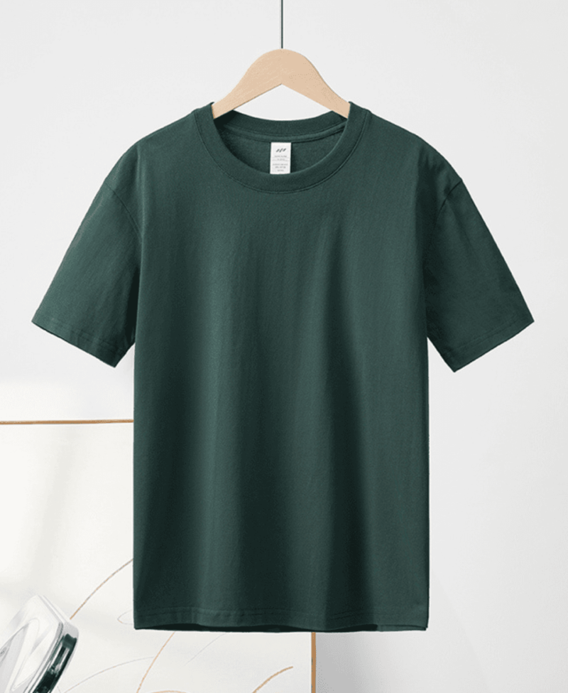Men Solid Round Crew Neck T-shirt - Image 6